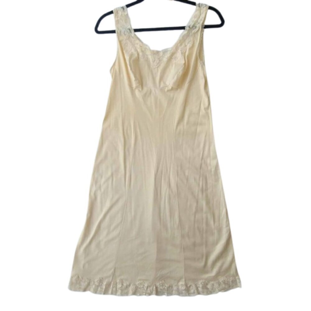 Vintage Y2K Slip Dress Nightgown Granny Nightie Coquette Retro 38" Bust MEDIUM